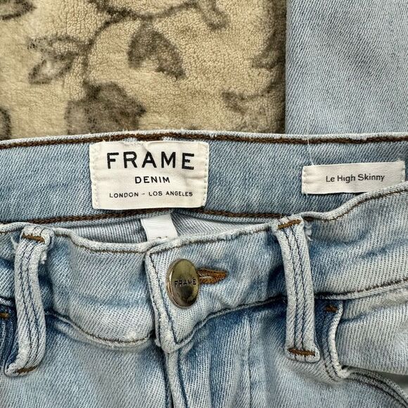 Frame Distressed Jeans Le High Skinny Size 24 - Picture 3 of 5